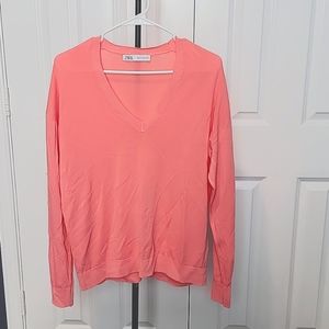 ZARA MEDIUM PEACH/PINK SWEATER
